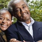 elderly black couple