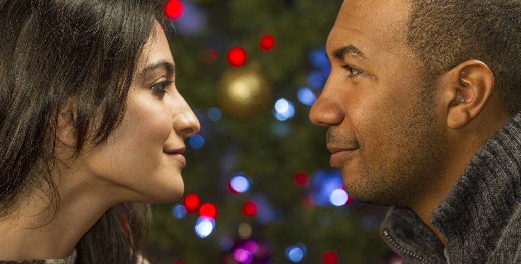 couple looking in to each other's eyes