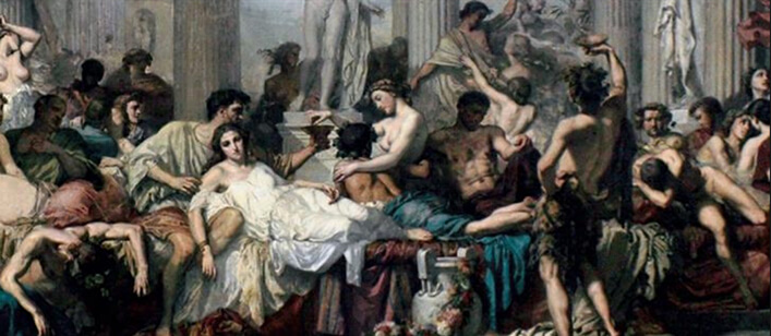 illustration of Roman orgy